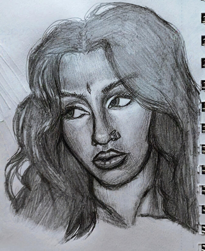 Lara Raj | from KATSEYE (Music) | pencil on paper