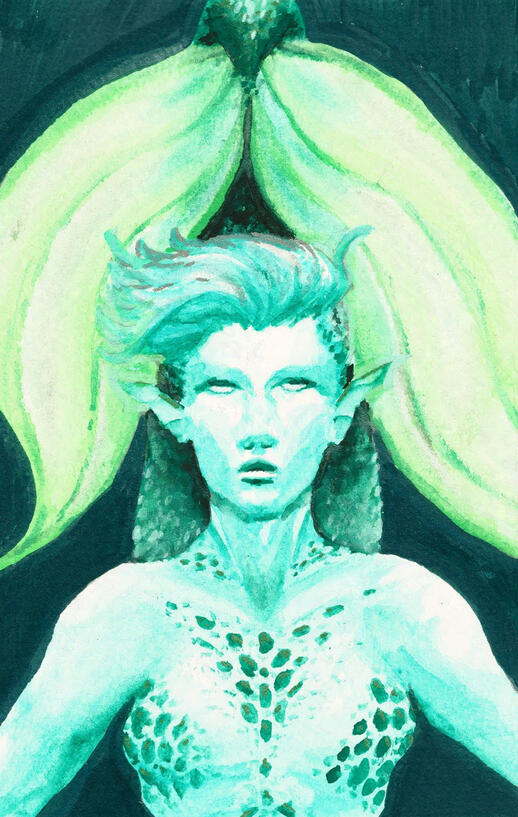 Merperson | watercolor on paper